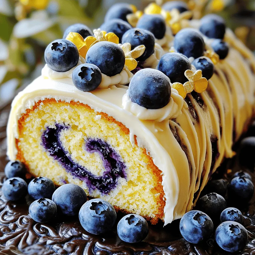 Delicious Blueberry Roll Cake Recipe