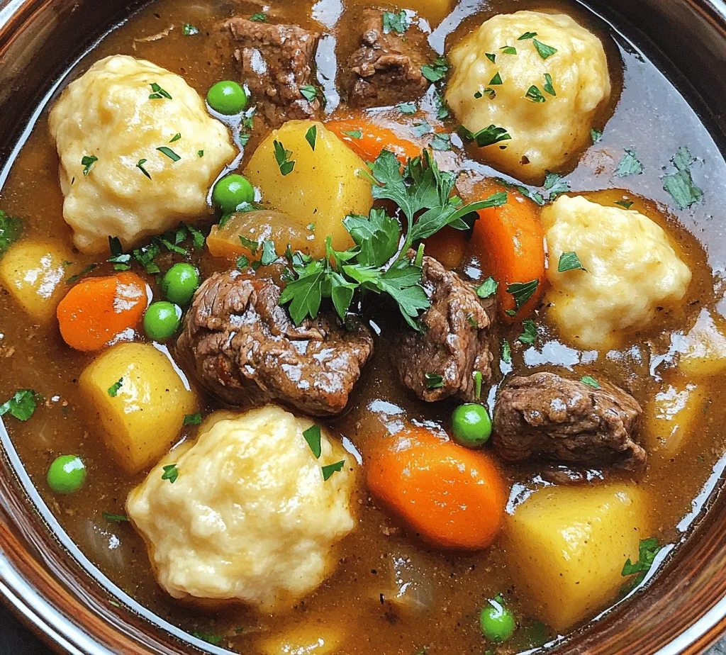 When it comes to comfort food, few dishes can compare to a steaming bowl of hearty beef stew. This classic meal has been a cherished staple in households for generations, providing warmth and nourishment during chilly evenings and family gatherings. The rich, savory flavors of tender beef meld beautifully with a medley of vegetables, creating a dish that not only satiates hunger but also warms the soul. To elevate this classic, fluffy dumplings are added, offering a delightful texture that perfectly complements the stew. Together, they transform a simple meal into a comforting feast, making it a beloved choice for family dinners and gatherings with friends.