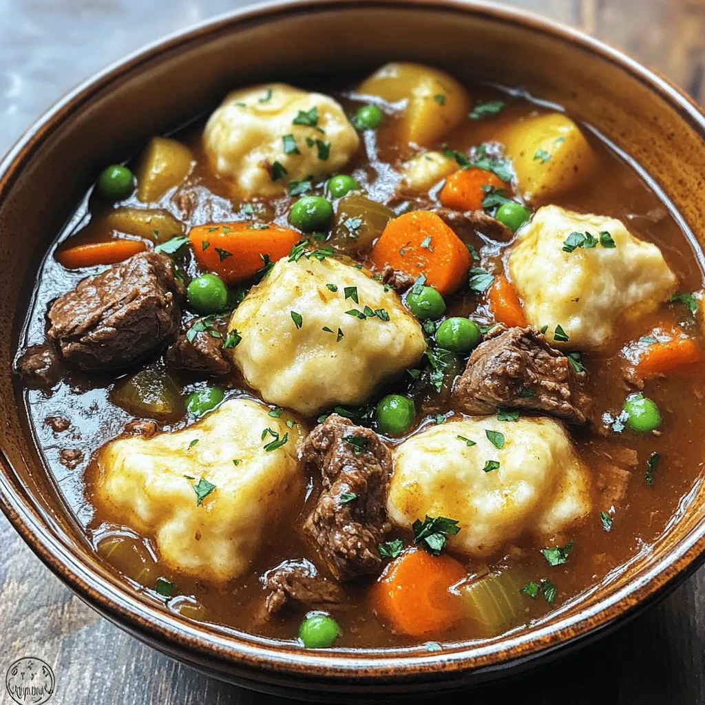 Hearty Beef Stew with Fluffy Dumplings