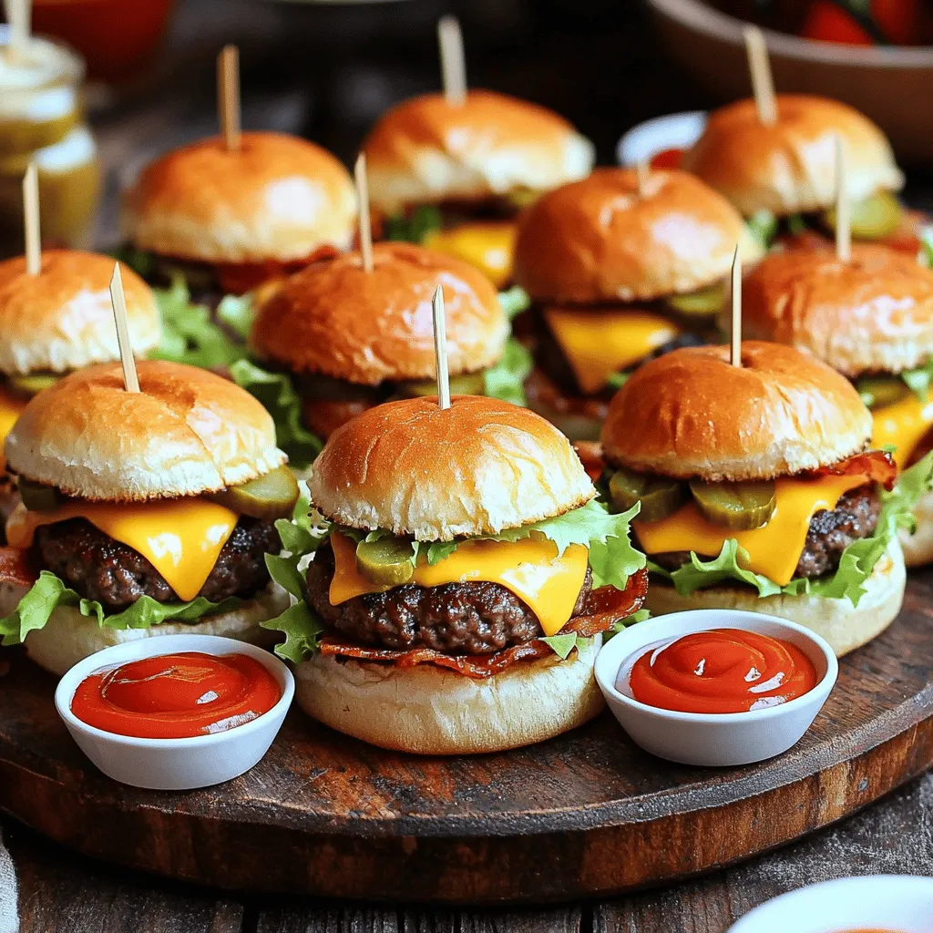 Mini Beef Bacon Cheeseburger Bites Flavorful Party Snack