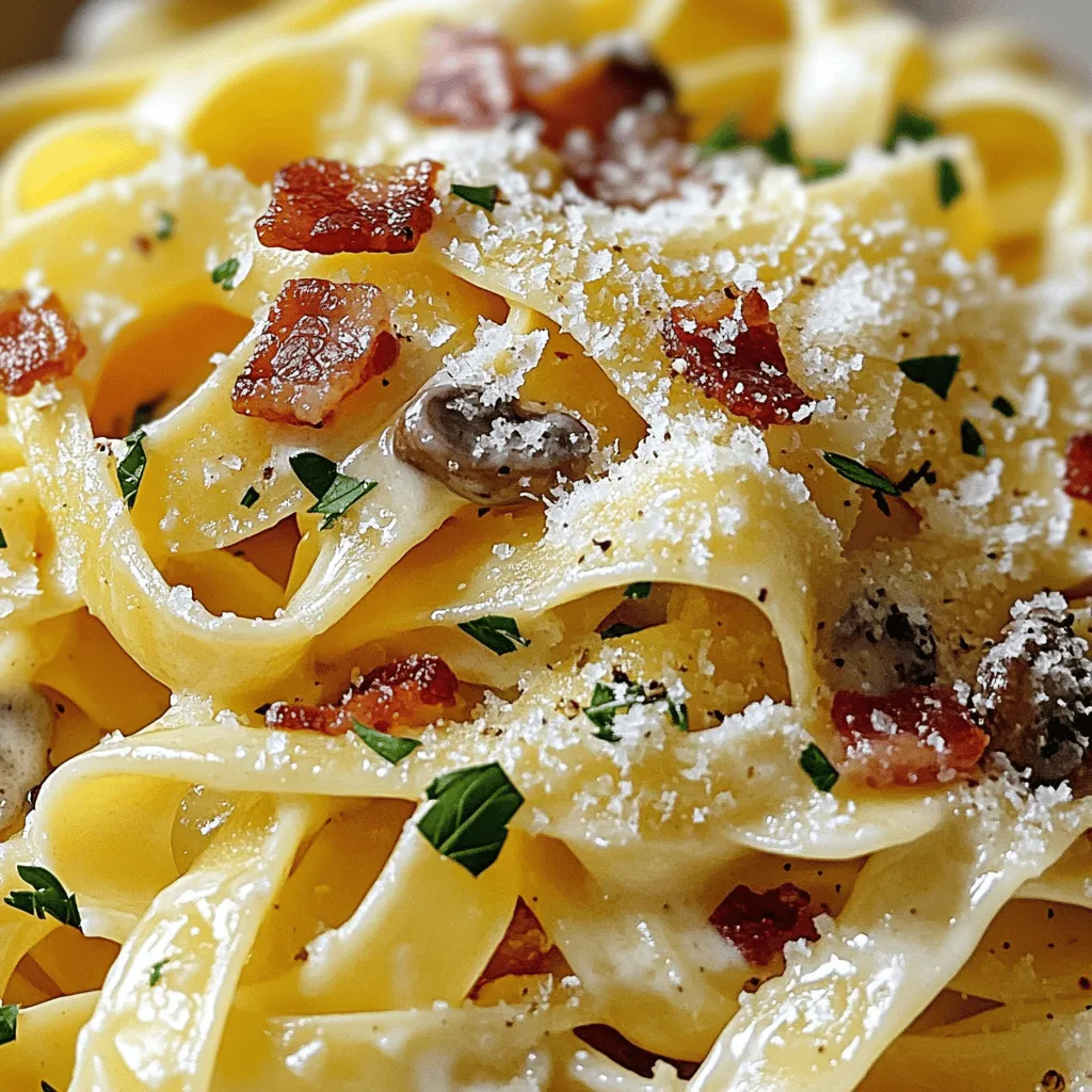 Creamy Bacon Mushroom Pasta Recipe