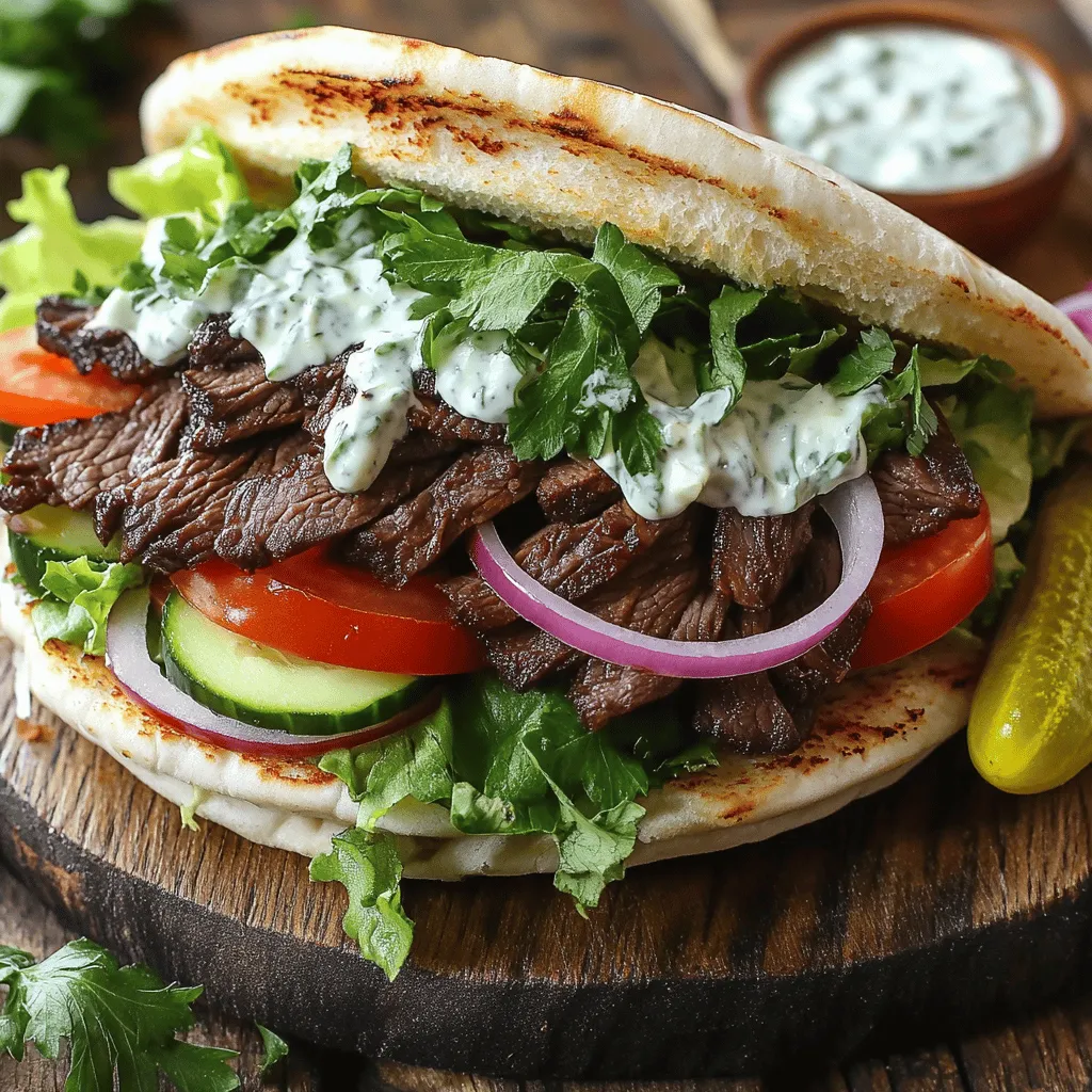Beef Shawarma Supreme Sandwich Savory and Flavorful Delight