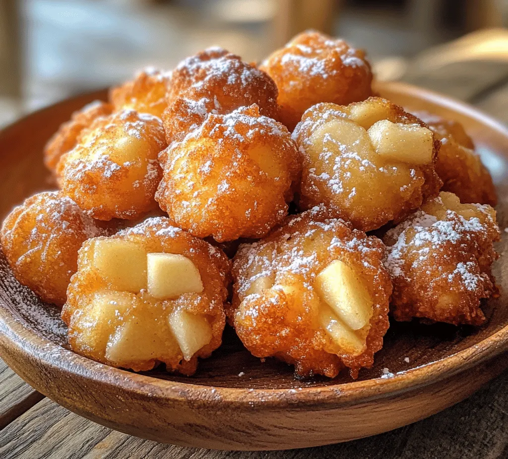 Apple Fritter Bites are a delightful treat that brings together the beloved flavors of apples and warm spices in a bite-sized form that is hard to resist. These small, fluffy morsels are not only packed with the sweetness of ripe apples but also carry the comforting aroma of cinnamon and nutmeg, evoking memories of cozy autumn days. Whether enjoyed as a snack, a dessert, or at a festive gathering, Apple Fritter Bites are sure to impress friends and family alike.