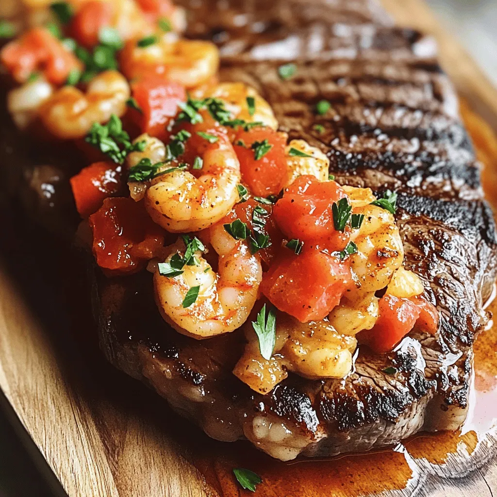 To create this dish, you need specific ingredients that make it special. Start with two ribeye steaks, each one inch thick. Ribeye offers rich flavor and great texture. Next, season the steaks with salt and pepper. This simple seasoning enhances the natural taste.