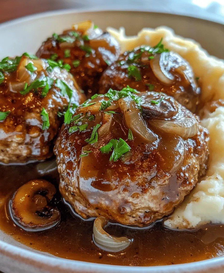 Salisbury steak is a classic comfort food that evokes the warmth and satisfaction of home-cooked meals. This dish, often synonymous with nostalgic family gatherings, features seasoned ground beef patties generously topped with a luscious, rich gravy that elevates it to a whole new level. With roots deeply embedded in American culinary history, Salisbury steak has become a beloved staple on dinner tables across the nation. It is not just a meal; it’s a comforting embrace after a long day, a reminder of shared moments, and a celebration of flavors.