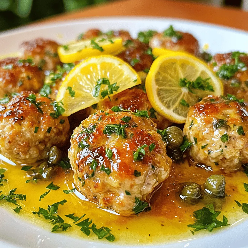 Zesty Chicken Piccata Meatballs: A Flavorful Twist on a Classic Dish