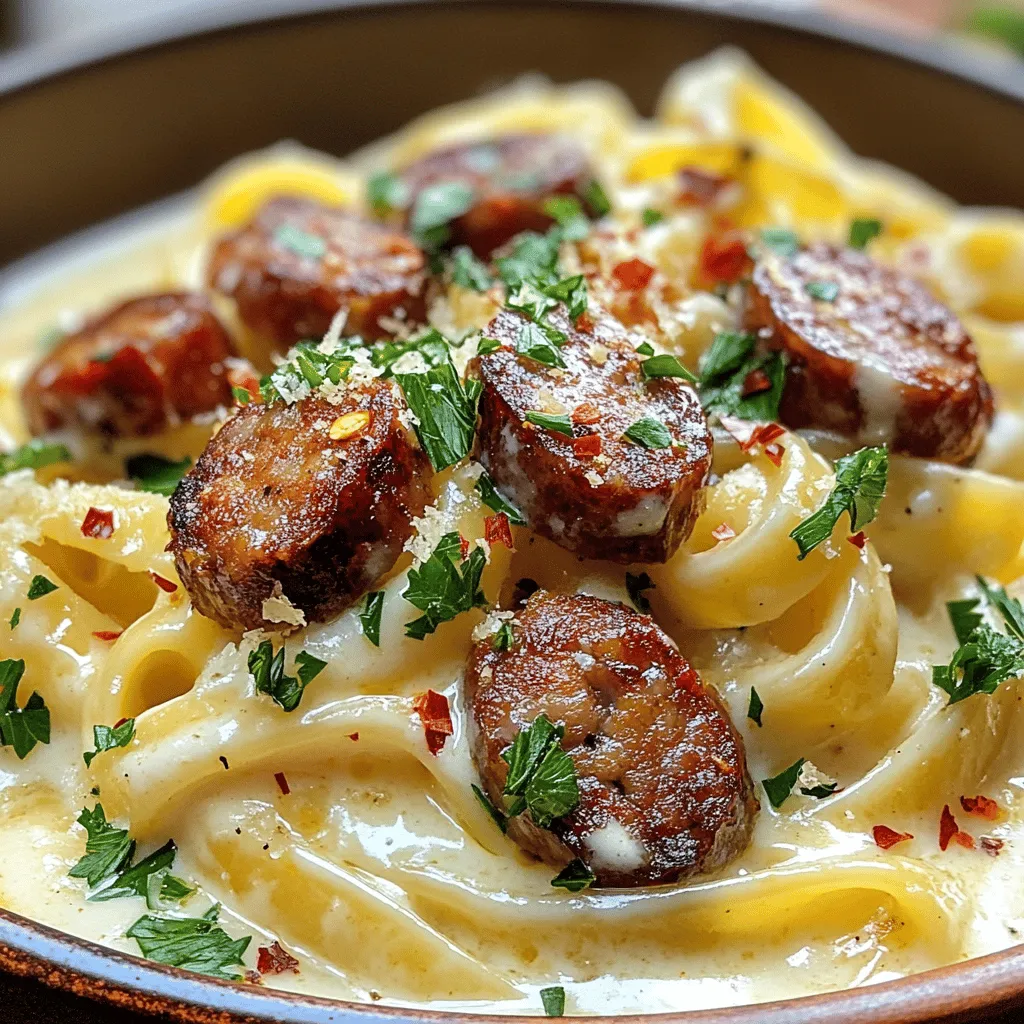 Smoky Cajun Delight: Sausage Alfredo Recipe