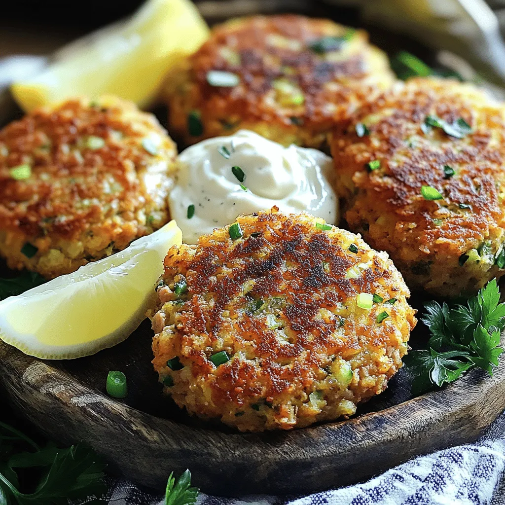 Lemon garlic tuna cakes are tasty, easy-to-make patties made from canned tuna. They mix tuna with fresh herbs, lemon, and garlic for a bright flavor. This dish is popular due to its simple prep and rich taste. Many love how these cakes fit into quick weeknight meals.