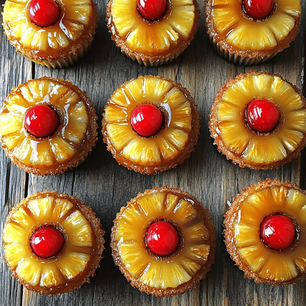 Muffin Tin Mini Pineapple Upside Down Cakes Delight