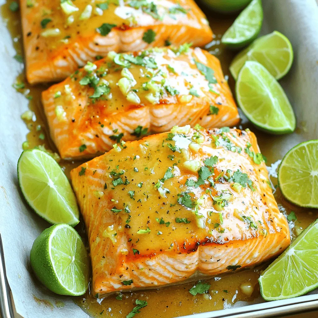 Honey-Lime Garlic Butter Baked Salmon Easy Dinner Recipe