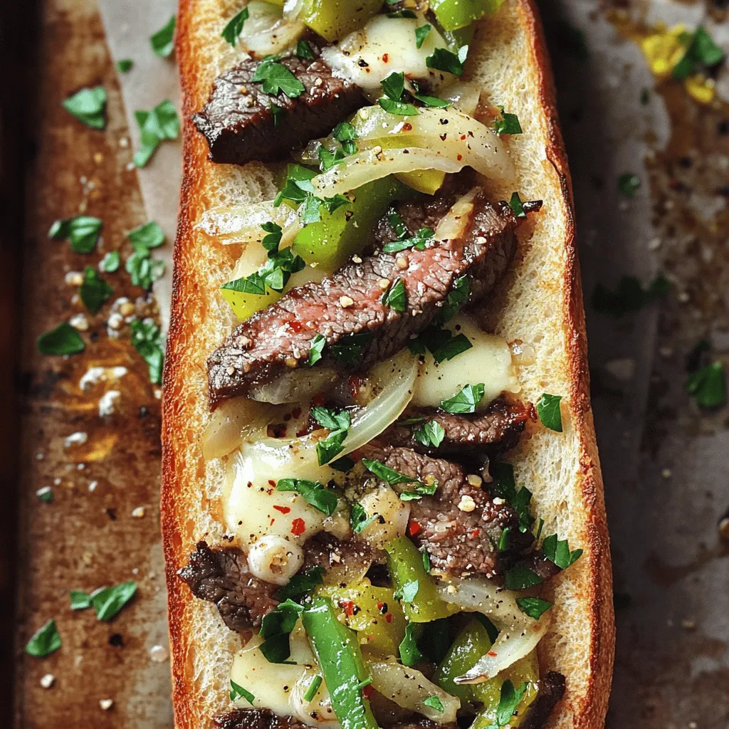 To make the best garlic Philly cheesesteak bread, you need quality ingredients. Each item plays a key role in the flavor.