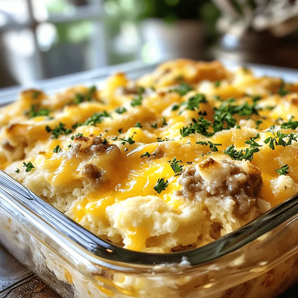 Easy Biscuits and Gravy Breakfast Casserole