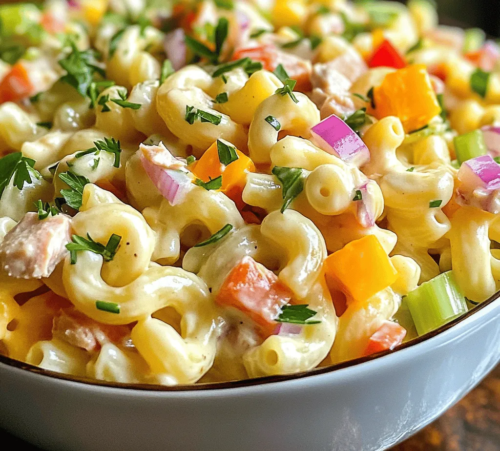 Tuna macaroni salad is a beloved classic that has graced countless family gatherings, picnics, and potlucks for generations. This easy-to-make dish combines tender pasta with protein-rich tuna and a medley of crisp vegetables, all enveloped in a creamy dressing. It’s the quintessential comfort food that not only satisfies the palate but also evokes nostalgia for many who grew up enjoying it.