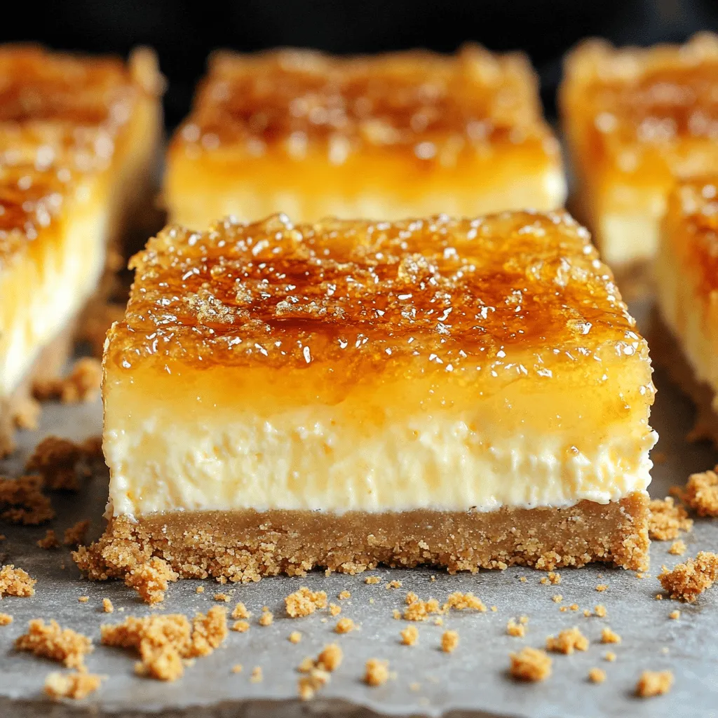 Crème Brûlée Cheesecake Bars Irresistible Dessert Treat
