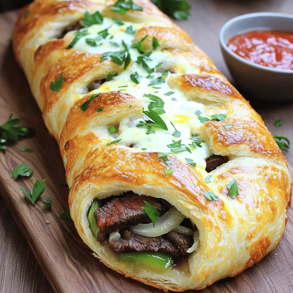 Mouthwatering Mozzarella Cheesesteak Stromboli Recipe