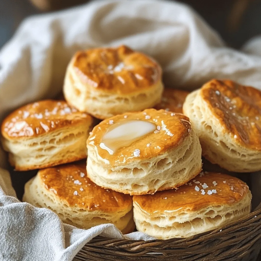 To make the perfect homemade biscuits, you will need a few key ingredients. Here is what you need: - 2 cups all-purpose flour - 1 tablespoon baking powder - 1/2 teaspoon baking soda - 1 teaspoon salt - 1/4 cup unsalted butter, chilled and cubed - 3/4 cup buttermilk - Optional: 1 tablespoon honey, fresh herbs Using quality ingredients makes a big difference. All-purpose flour gives the biscuits structure. Baking powder and baking soda help them rise. Salt enhances the flavor. Chilled butter ensures a flaky texture. Buttermilk adds moisture and tang. If you like, honey and fresh herbs can add a fun twist. These ingredients come together to create light, fluffy biscuits that everyone will love.- Preheat your oven to 450°F (230°C). - Prepare your baking sheet by lining it with parchment paper or lightly greasing it. - In a large bowl, combine 2 cups of all-purpose flour, 1 tablespoon of baking powder, 1/2 teaspoon of baking soda, and 1 teaspoon of salt. - Whisk these dry ingredients together until well mixed. - Now, add 1/4 cup of chilled, cubed butter to the dry mix. - Use a pastry cutter or your fingers to mix until the butter looks like small pebbles in the flour. - Make a well in the center of your mixture. - Pour in 3/4 cup of buttermilk. If you want a touch of sweetness, add 1 tablespoon of honey here. - If you like, fold in 1 tablespoon of fresh herbs for extra flavor. - Gently stir the mixture with a fork until it comes together. - Do not overmix! A slightly shaggy dough is what you want. - Turn the dough out onto a floured surface and knead it lightly 2-3 times. - Pat the dough into a rectangle about 1-inch thick. - Use a biscuit cutter or a round glass to cut out your biscuits. - Press straight down without twisting. Place them on the baking sheet close together for soft sides, or spaced apart for crisp edges. - Gather any leftover dough, combine gently, and cut more biscuits until all the dough is used. - Bake in the oven for 12-15 minutes or until the tops are golden brown. - Once baked, remove from the oven and let them cool slightly on the baking sheet.Enjoy every fluffy bite! To make your biscuits fluffy, use cold butter. Cold butter helps create air pockets. These pockets give biscuits their light texture. Cut the butter into small cubes and keep it in the fridge until you