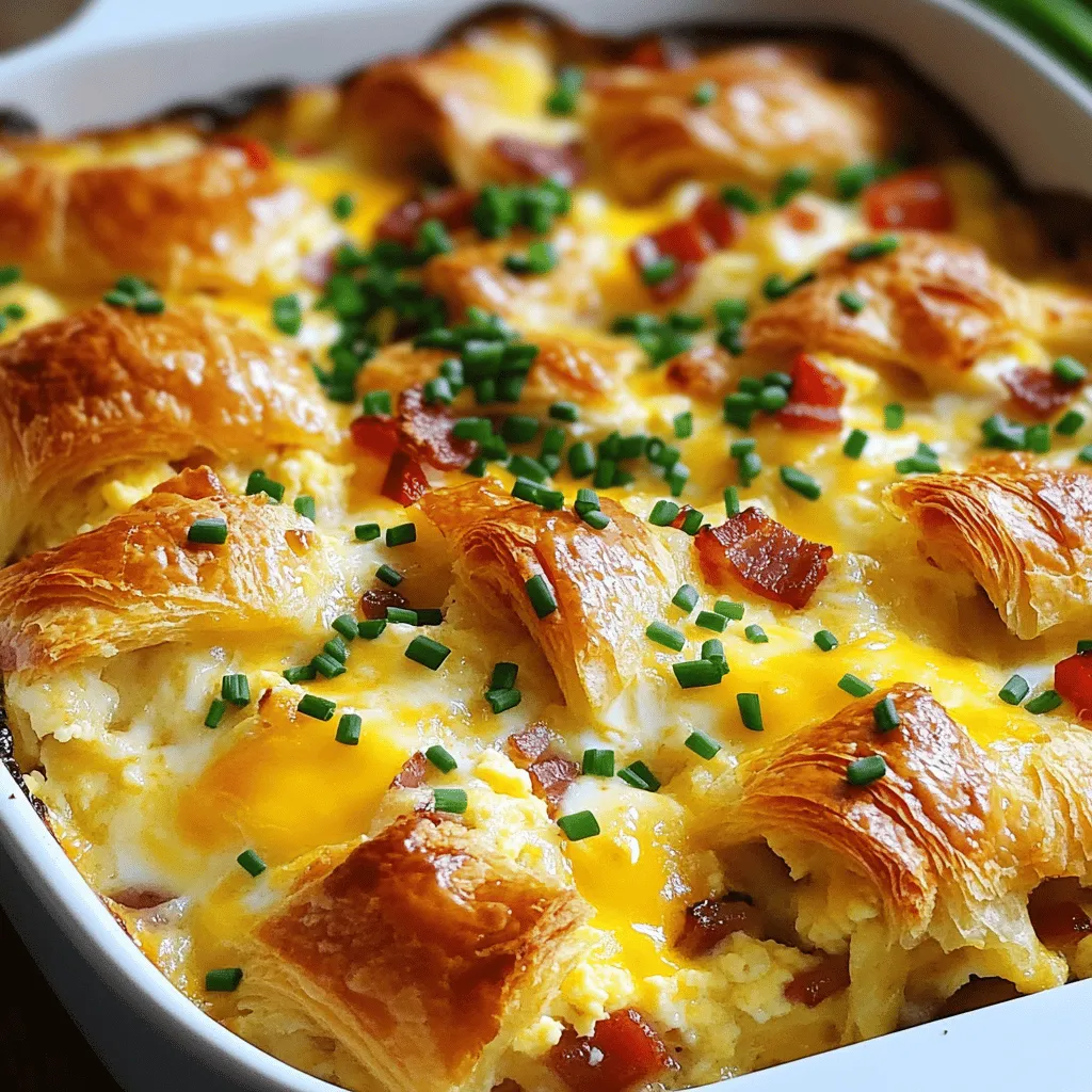 Easy Croissant Bake Breakfast Casserole Delight