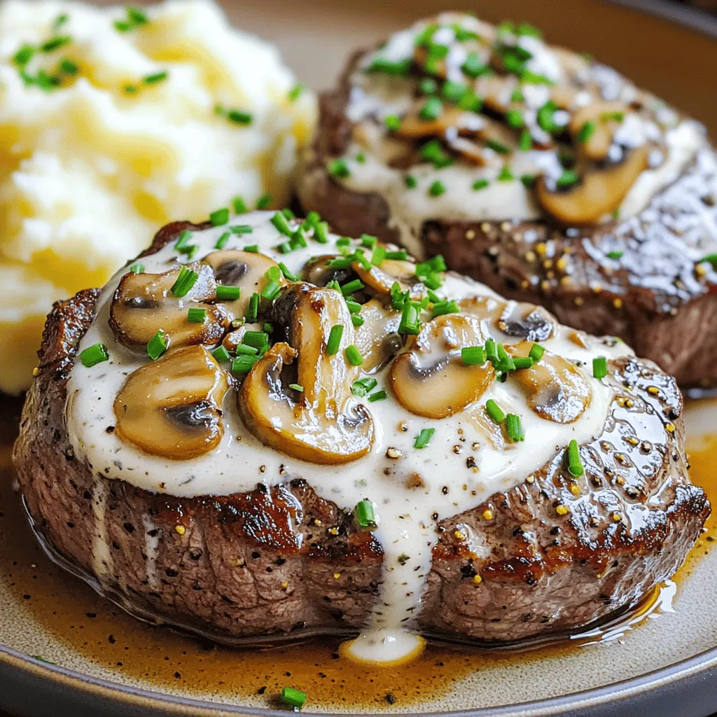 Beef Tenderloin with Creamy Mushroom Sauce Delight