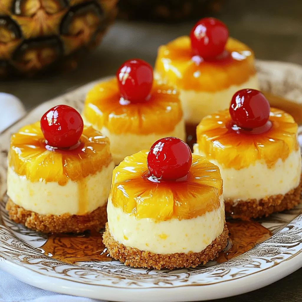 Easy Mini Pineapple Upside-Down Cheesecakes Delight