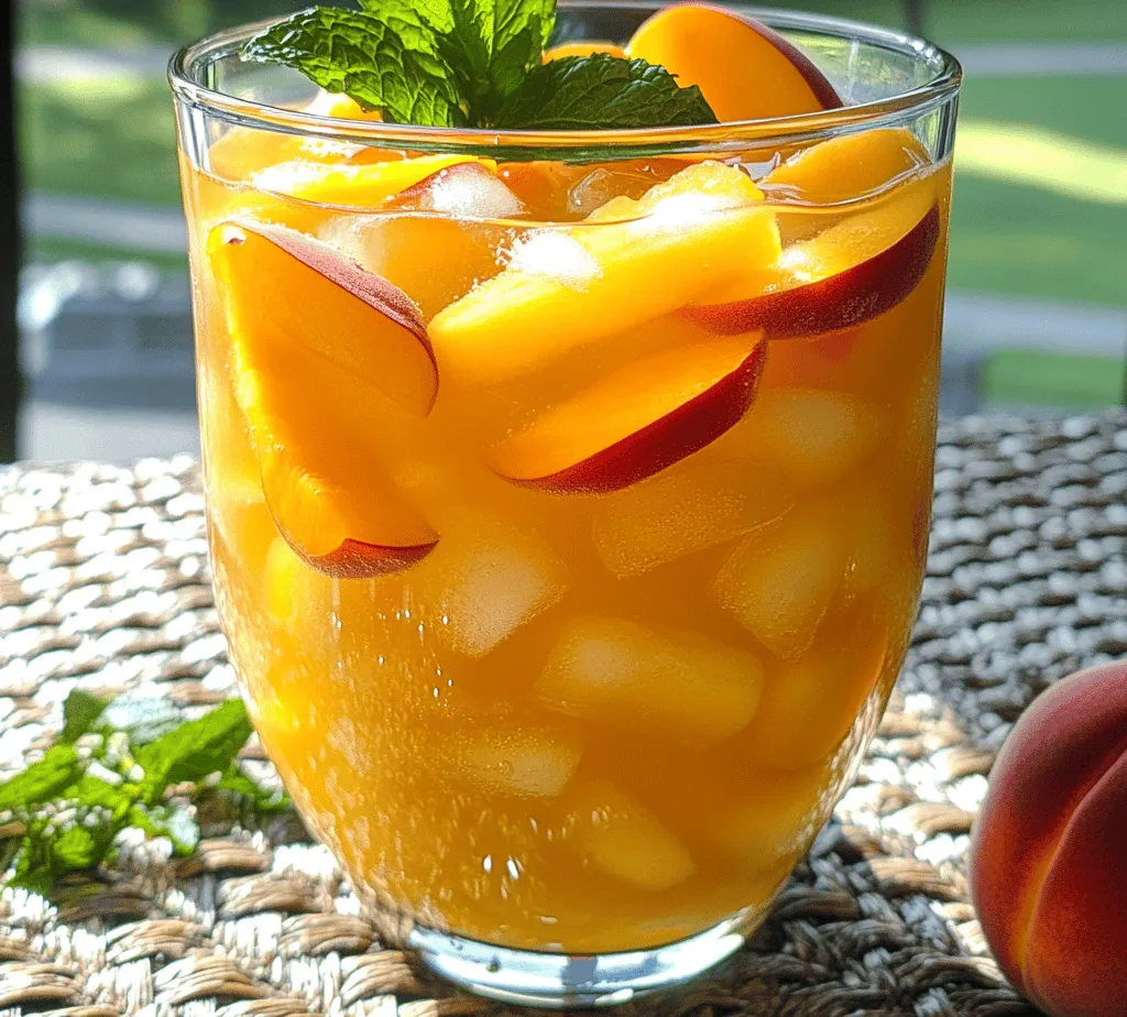 In the heart of Southern hospitality lies a cherished tradition: sweet tea. This iconic beverage represents more than just a drink; it embodies the warmth, generosity, and friendly spirit of the South. Whether served at family gatherings, summer picnics, or casual get-togethers on the porch, sweet tea has become synonymous with comfort and relaxation. Among the many variations of this beloved brew, sweet Southern peach tea stands out as a refreshing and quintessential summer beverage, perfect for quenching thirst on hot, sunny days.