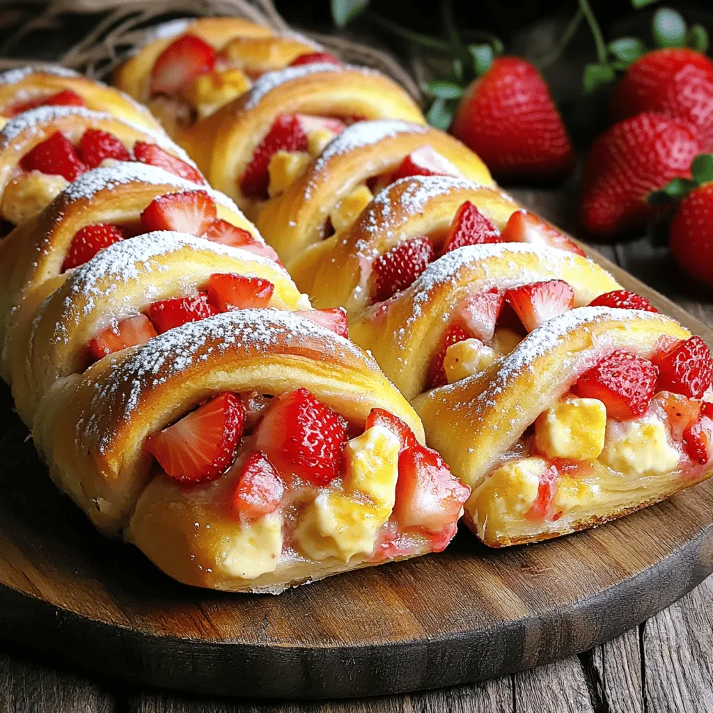 Homemade Strawberry Cheesecake Sweet Rolls Delight