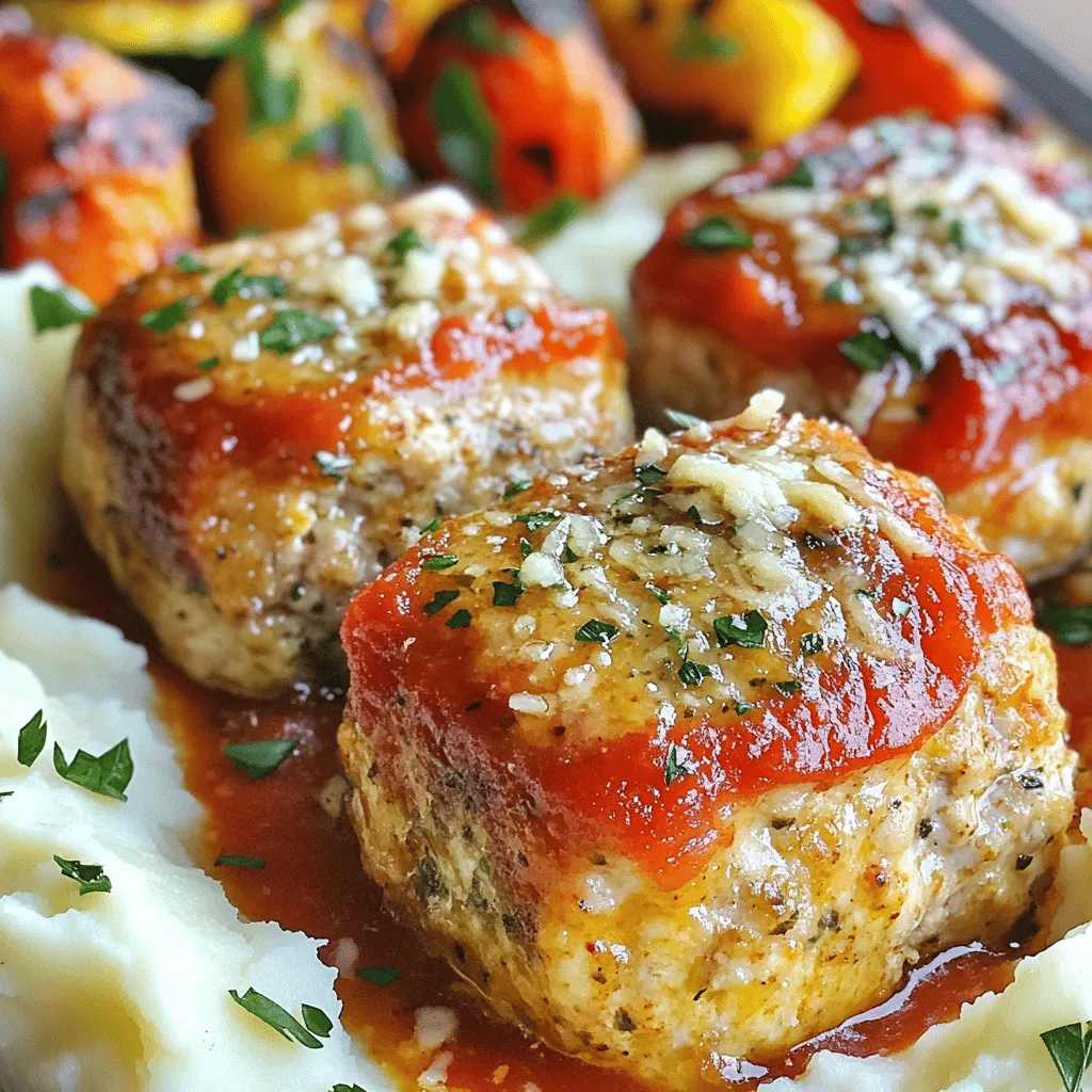 Garlic Parmesan Chicken Meatloaves Simple and Tasty