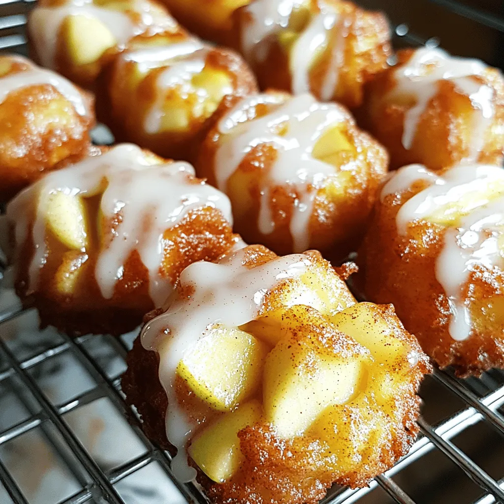 Glazed Apple Fritter Bites Easy and Delightful Treat