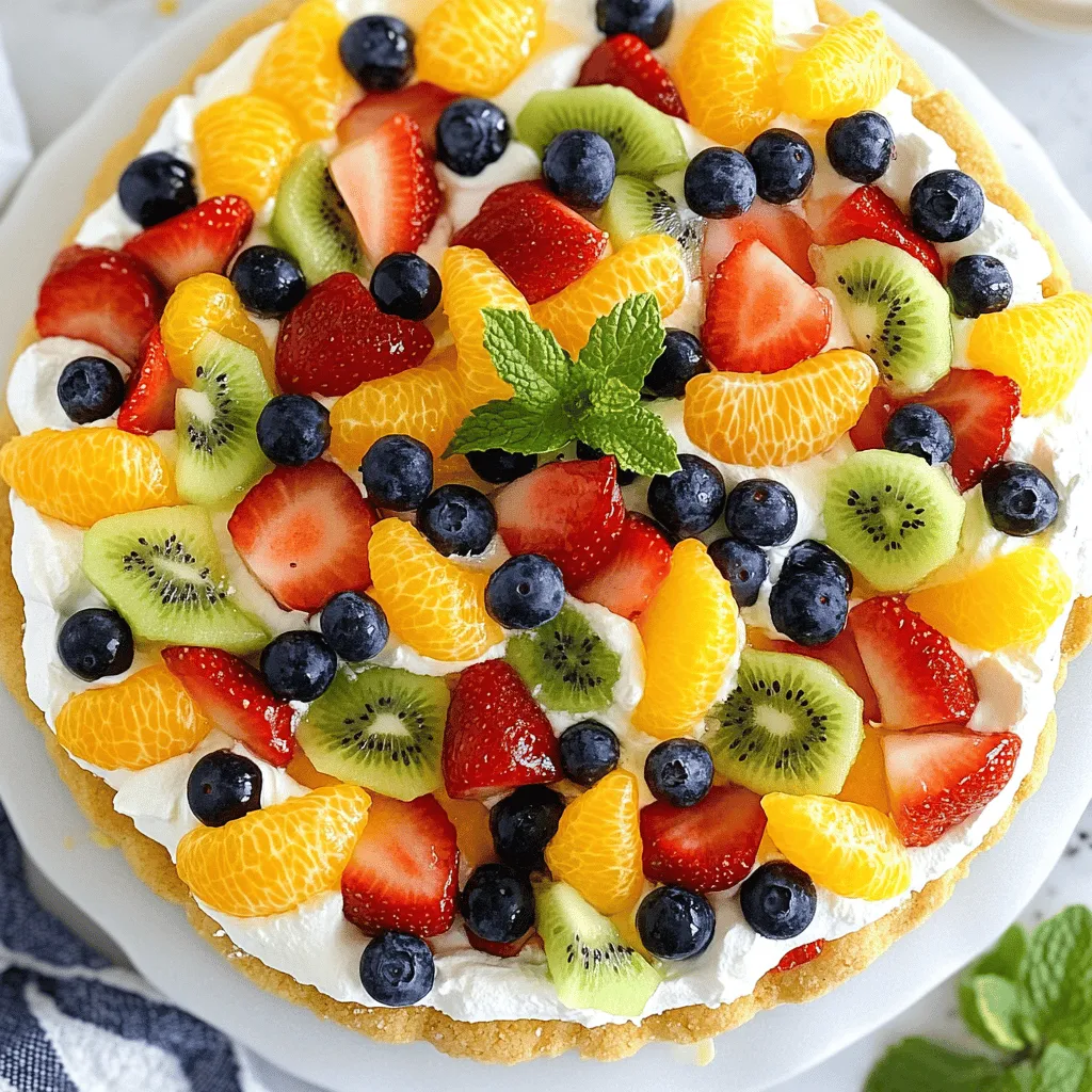 Fruit Fiesta Pizza: A Refreshing Dessert Delight