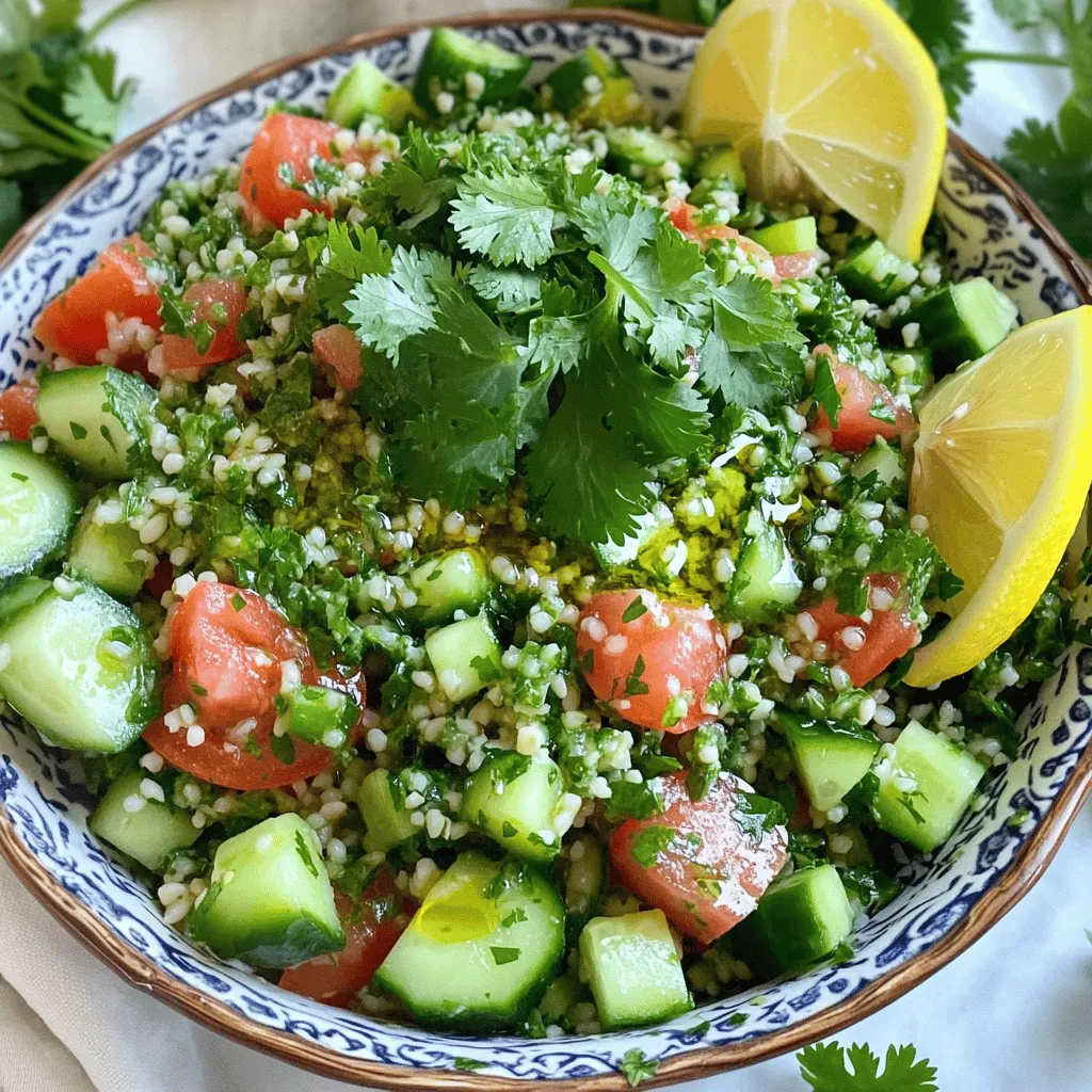 Tabbouleh with Cilantro Fresh and Flavorful Salad