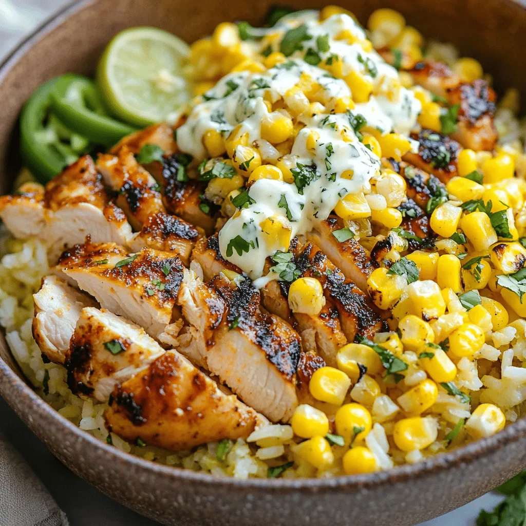 Loaded Street Corn Chicken Rice Bowl: A Flavorful Fusion Dish