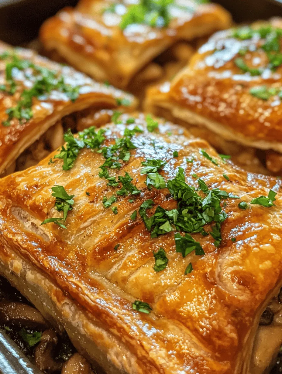 Creamy Chicken and Mushroom Puff Pastry Delight: A Comforting Culinary Experience
