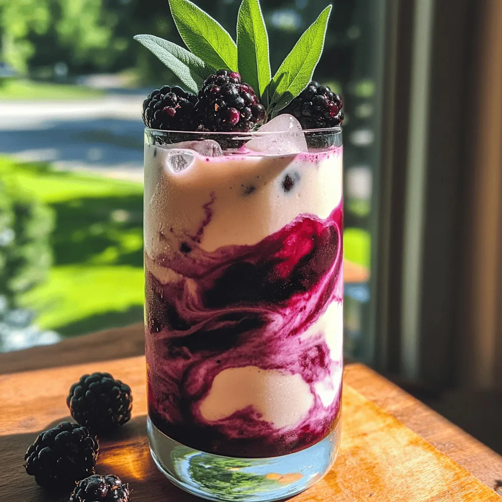 The blackberry sage iced tea latte is a refreshing drink. It has simple yet tasty ingredients.