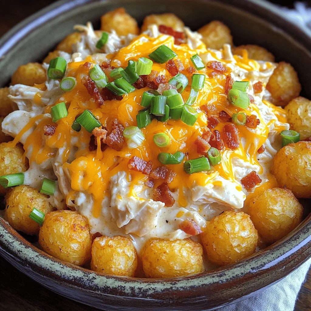 Cracked Out Chicken Tater Tot Casserole Delight