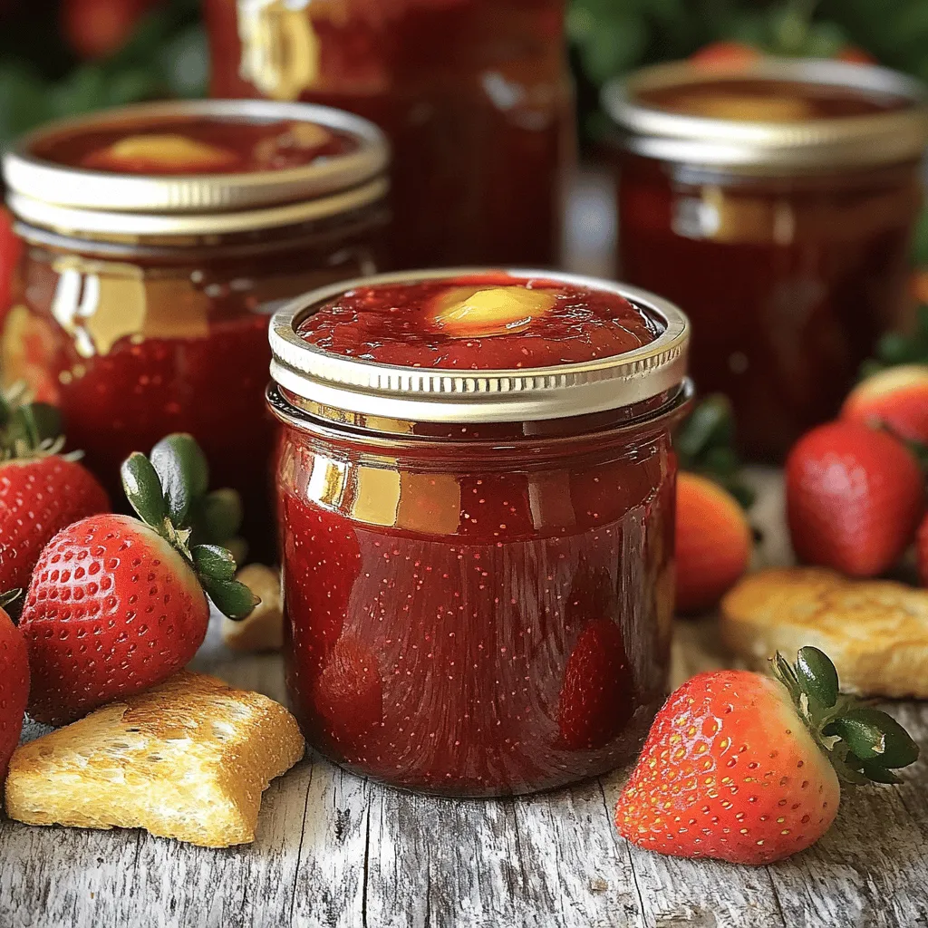 To make a delightful strawberry jam, gather these key items:
