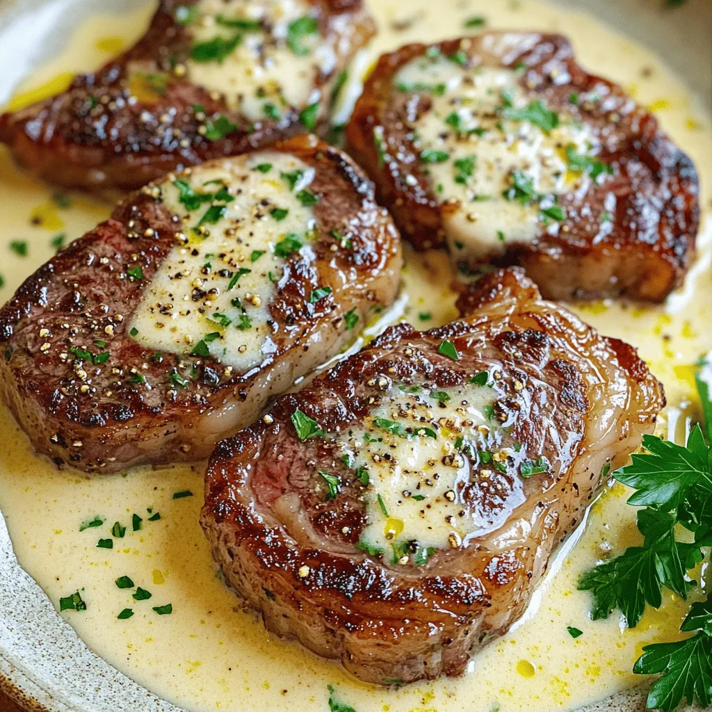 Succulent Steak with Garlic Cream Sauce Recipe Delight
