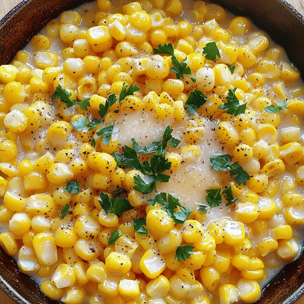 Fresh corn kernels are key to this dish. I recommend using about 4 cups. This is roughly 6 to 8 ears of corn. You can cut the kernels off the cob. Use a sharp knife. Fresh corn delivers a sweet, crisp bite. It makes this side dish truly special.