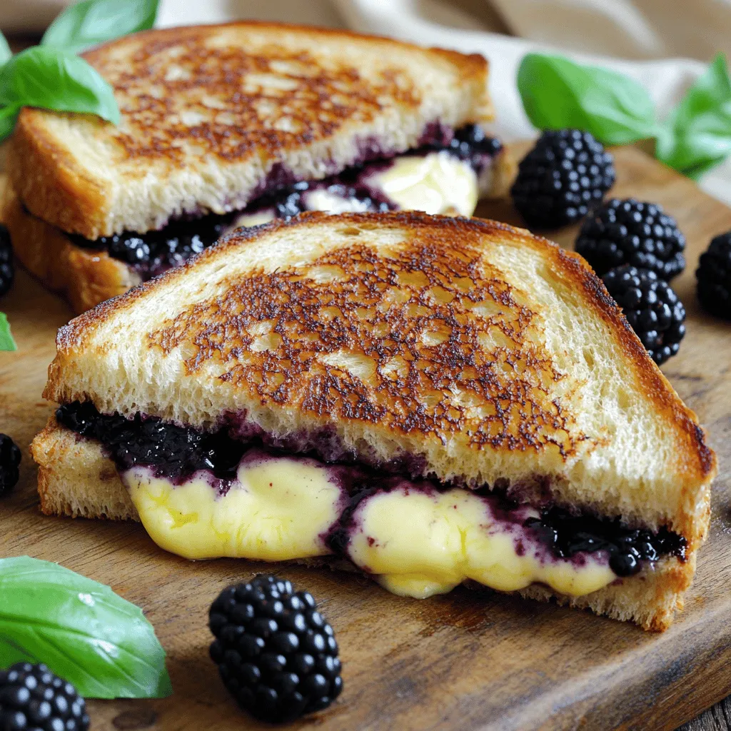 Delicious Blackberry Balsamic and Brie Grilled Cheese