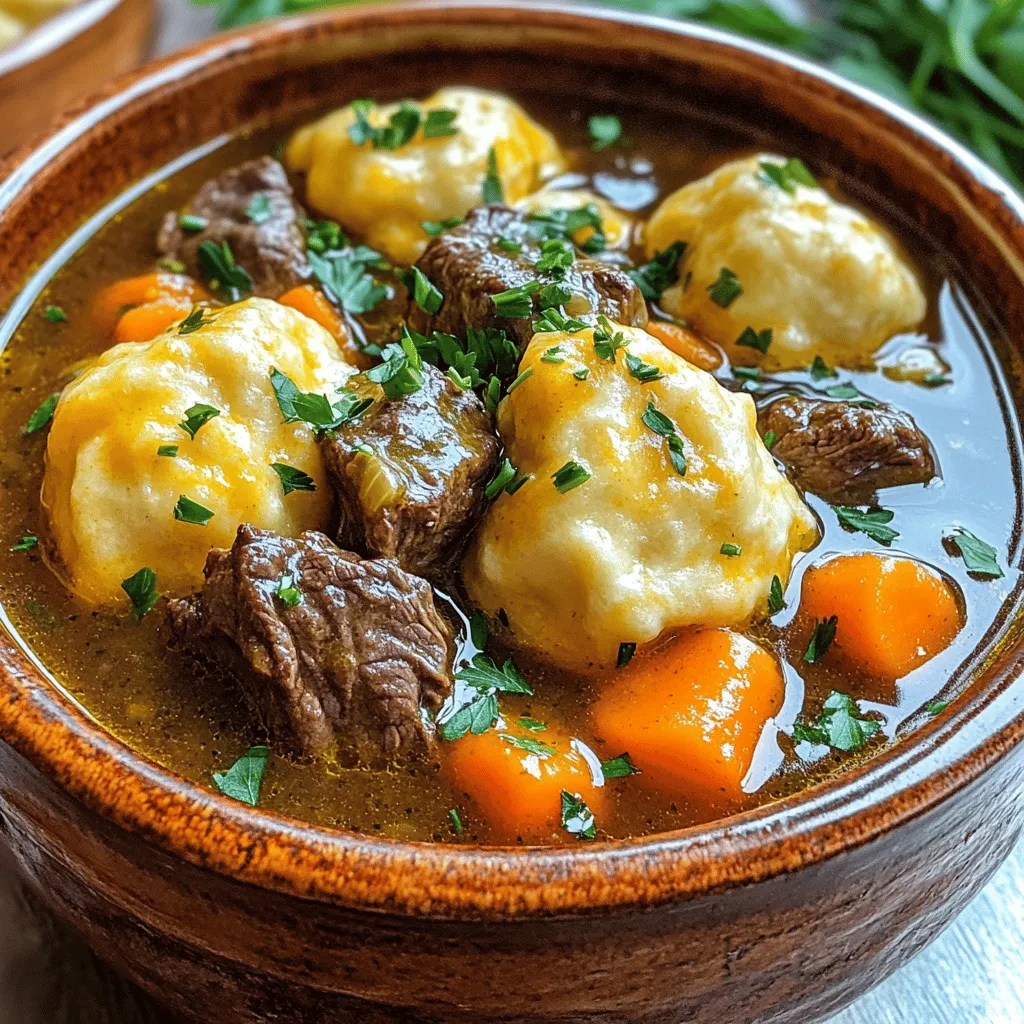 Guinness Beef Stew with Cheddar Herb Dumplings Delight