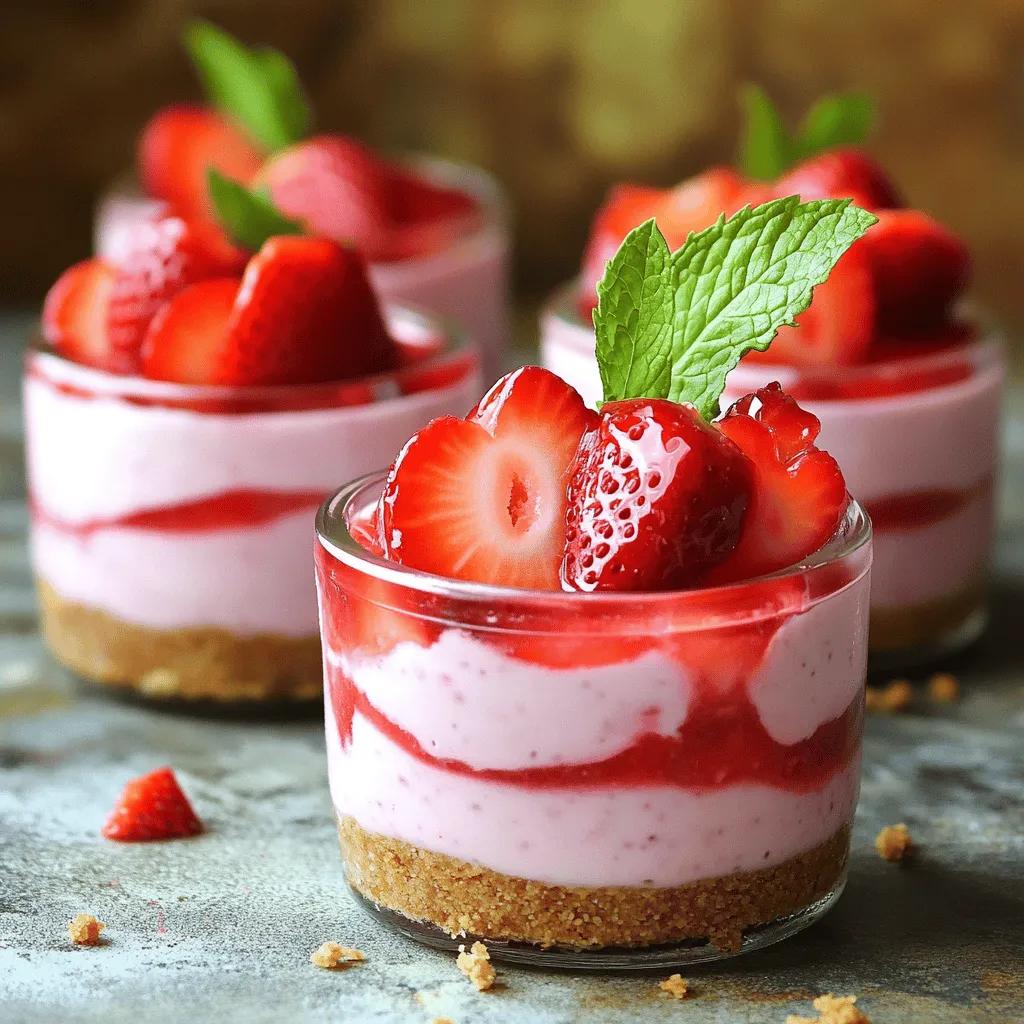 No-Bake Strawberry Cheesecakes Delightful and Easy Treat