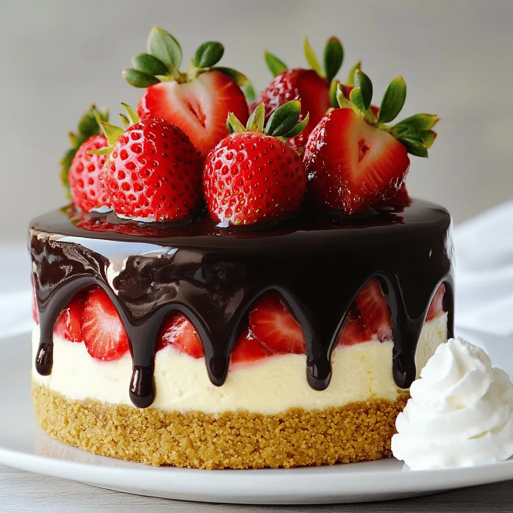 Chocolate Covered Strawberry Cheesecake Delight