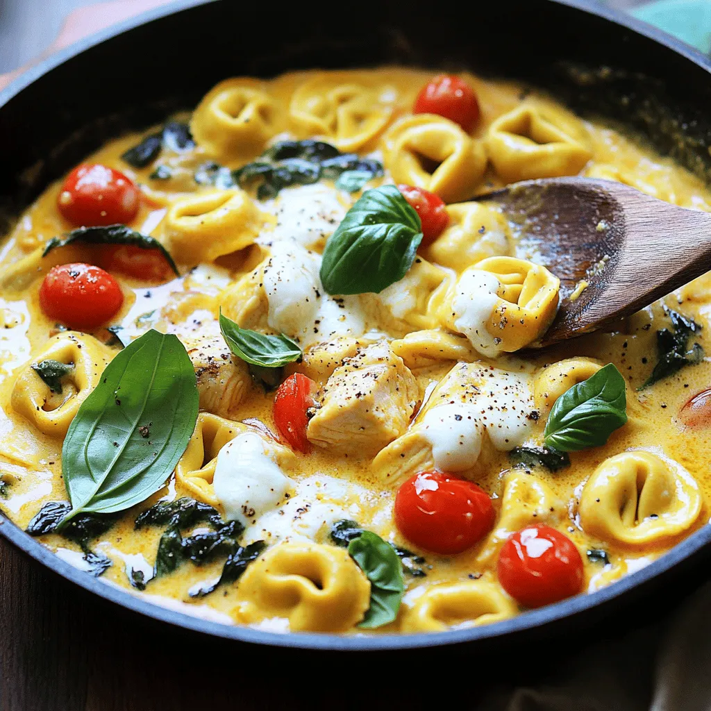 Cheesy Skillet Chicken Tortellini Recipe