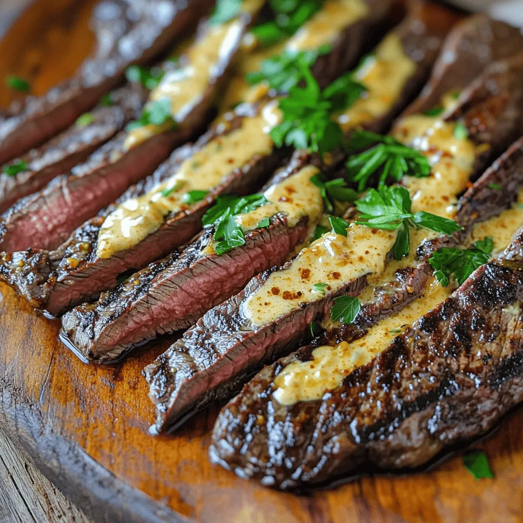 Cast Iron Bavette Steak with Flavorful Cream Sauce