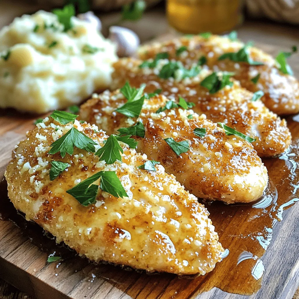 To make crispy Parmesan chicken, you