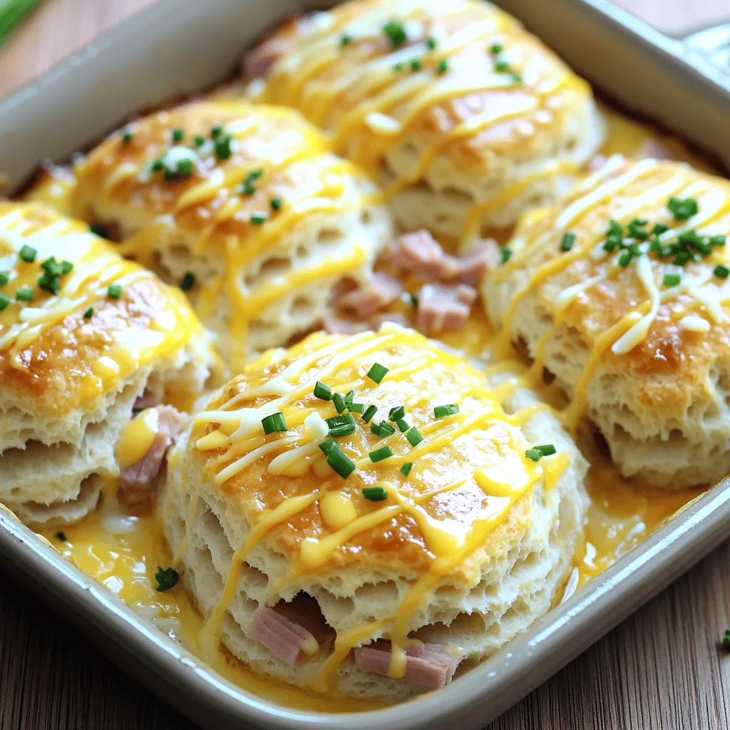 Ham and Cheese Butter Swim Biscuits Easy Brunch Treat