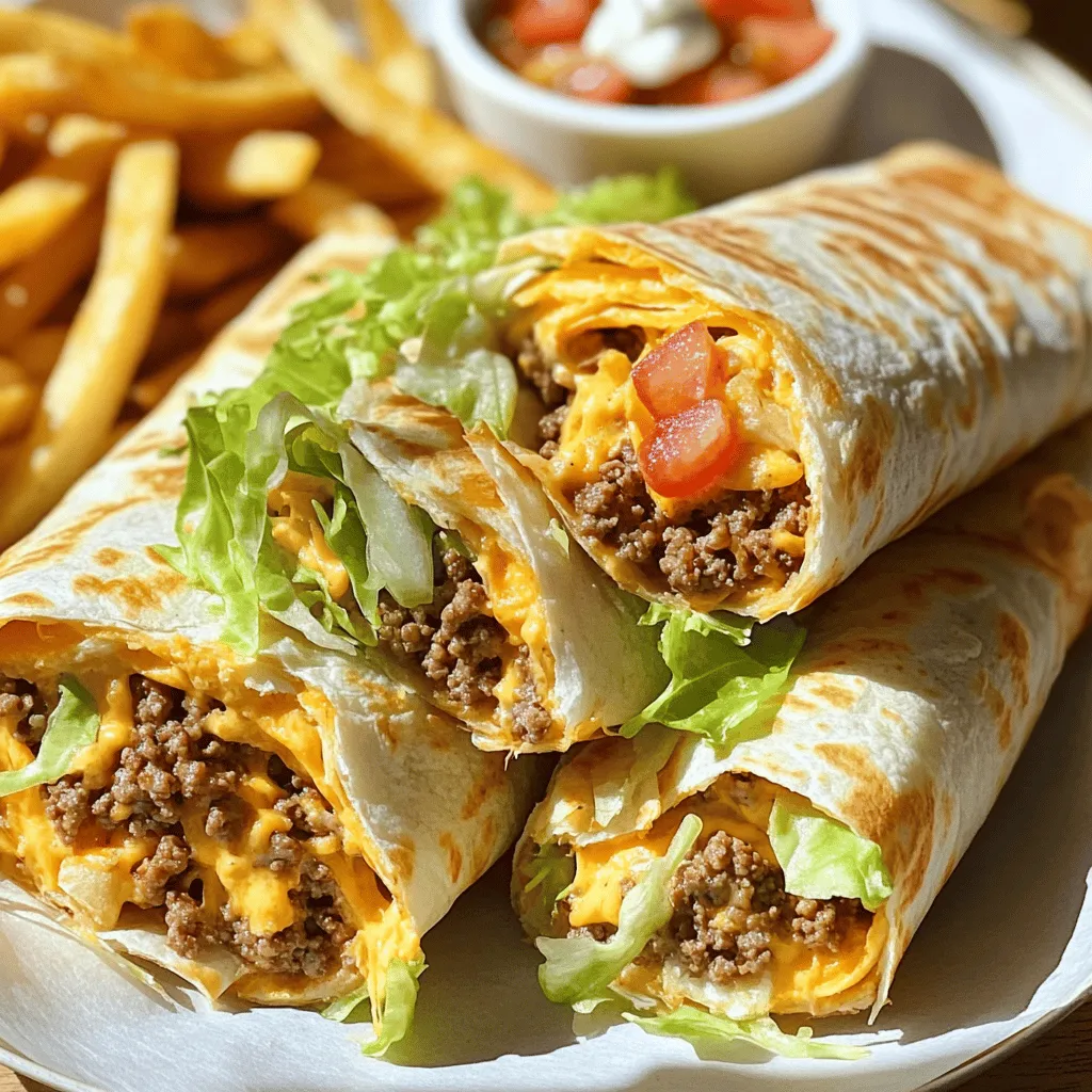 Cheesy Beef Wraps with Fries Delicious and Easy Recipe