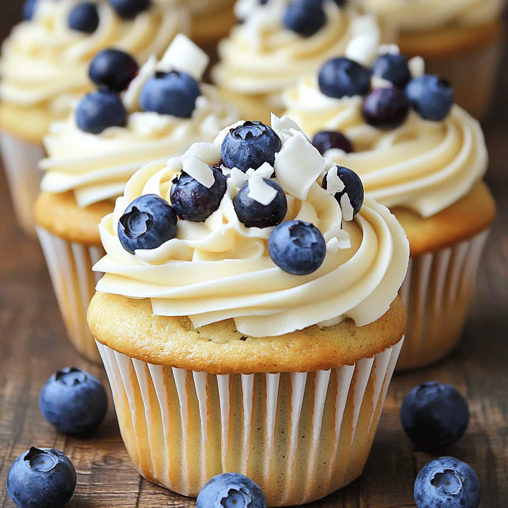 Delightful White Chocolate Blueberry Cupcakes