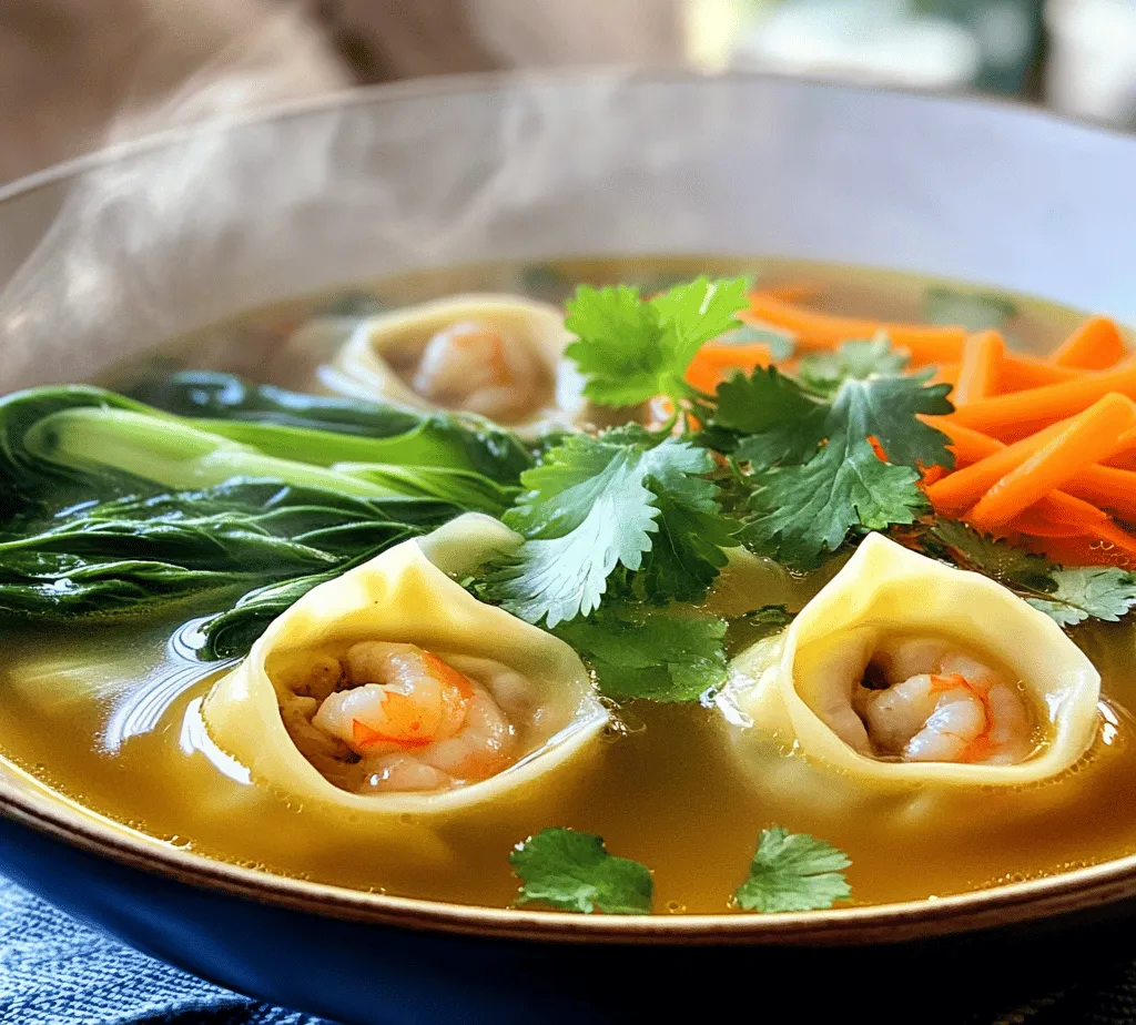 Wonton soup is a beloved classic in Asian cuisine, known for its delightful mix of flavors, textures, and aromas. This savory dish often evokes memories of family gatherings and warm conversations around the dinner table. Each spoonful of wonton soup offers a comforting embrace, making it a go-to meal during colder months or whenever one craves a hearty, soul-soothing dish. In this recipe, we elevate the traditional wonton soup with a unique cilantro twist that adds a fresh, vibrant flavor, making it a standout in any home kitchen.