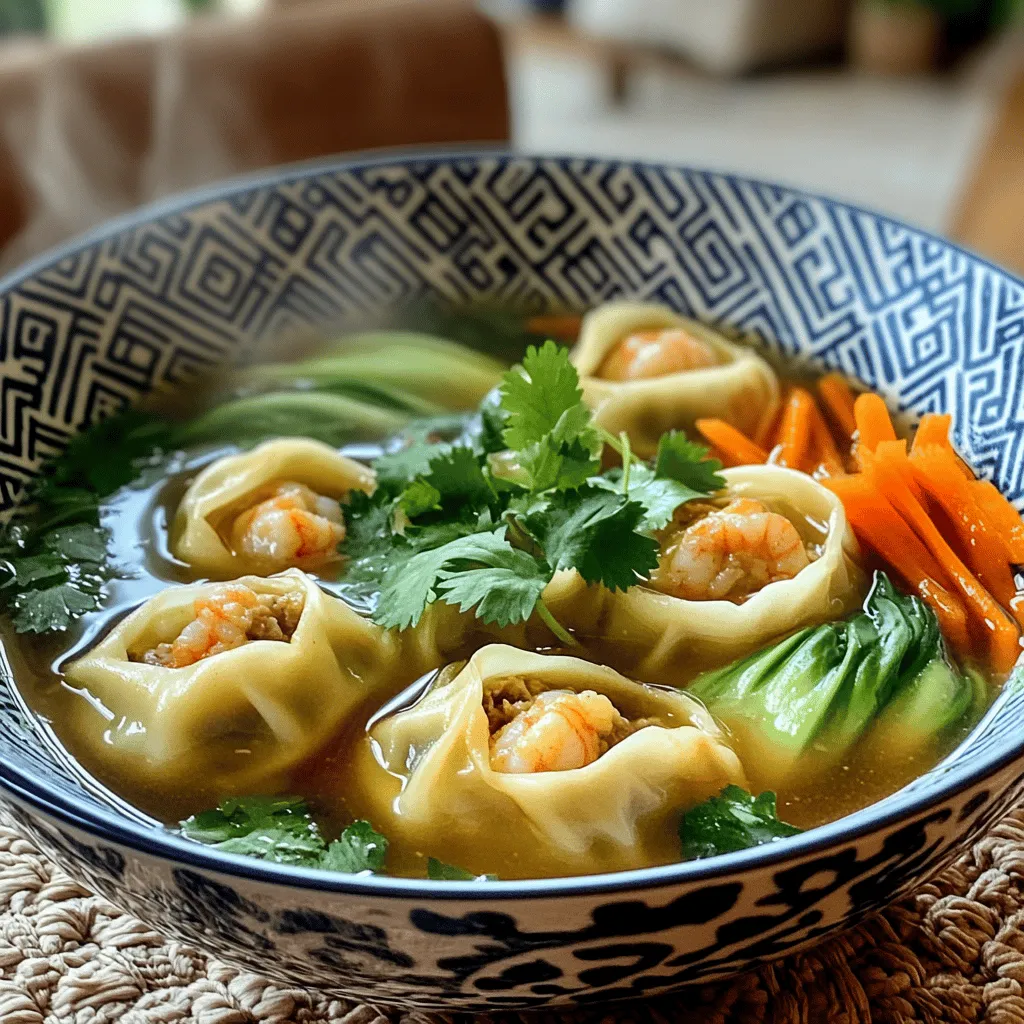 Savory Wonton Soup with Cilantro Twist: A Comforting Culinary Adventure