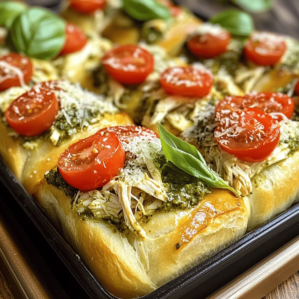 Pesto Chicken Pull-Apart Sliders: A Flavorful Delight for Every Occasion