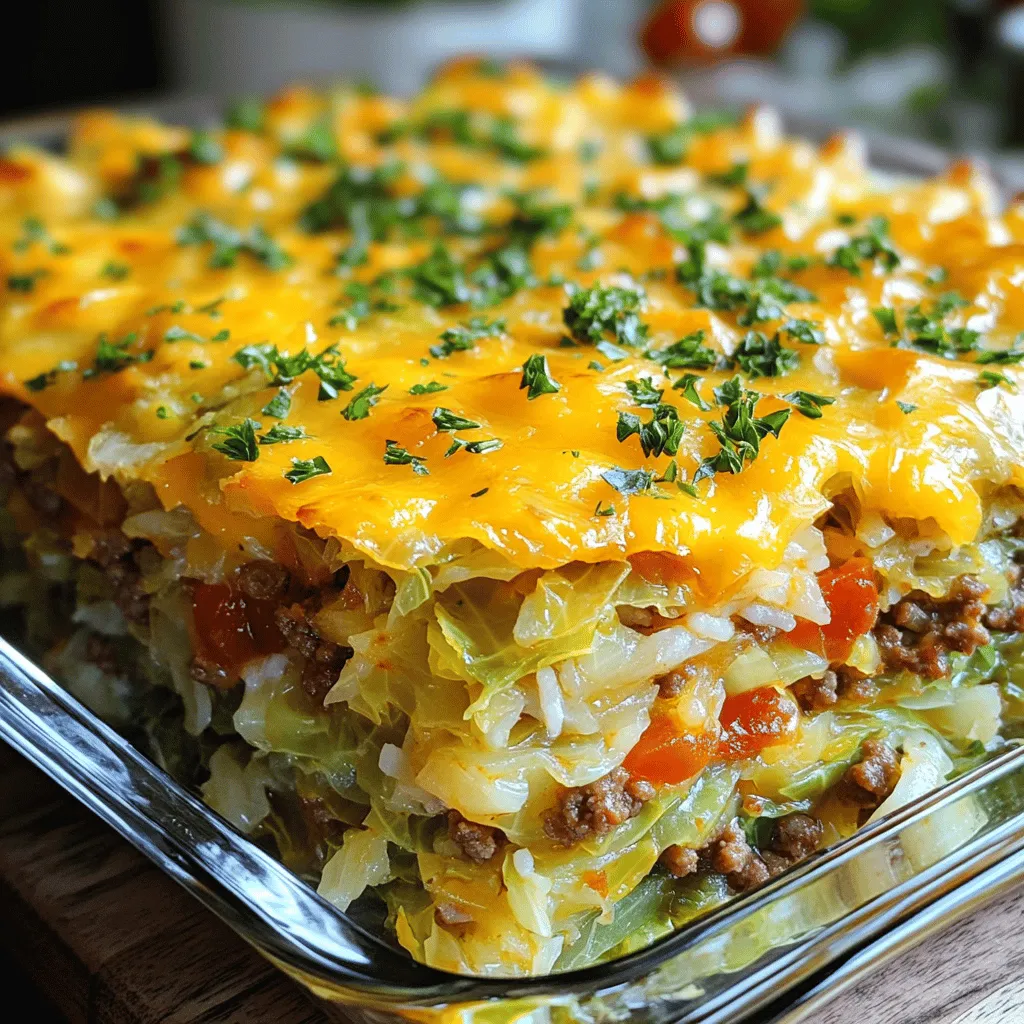 Comforting Cabbage and Ground Beef Casserole Delight